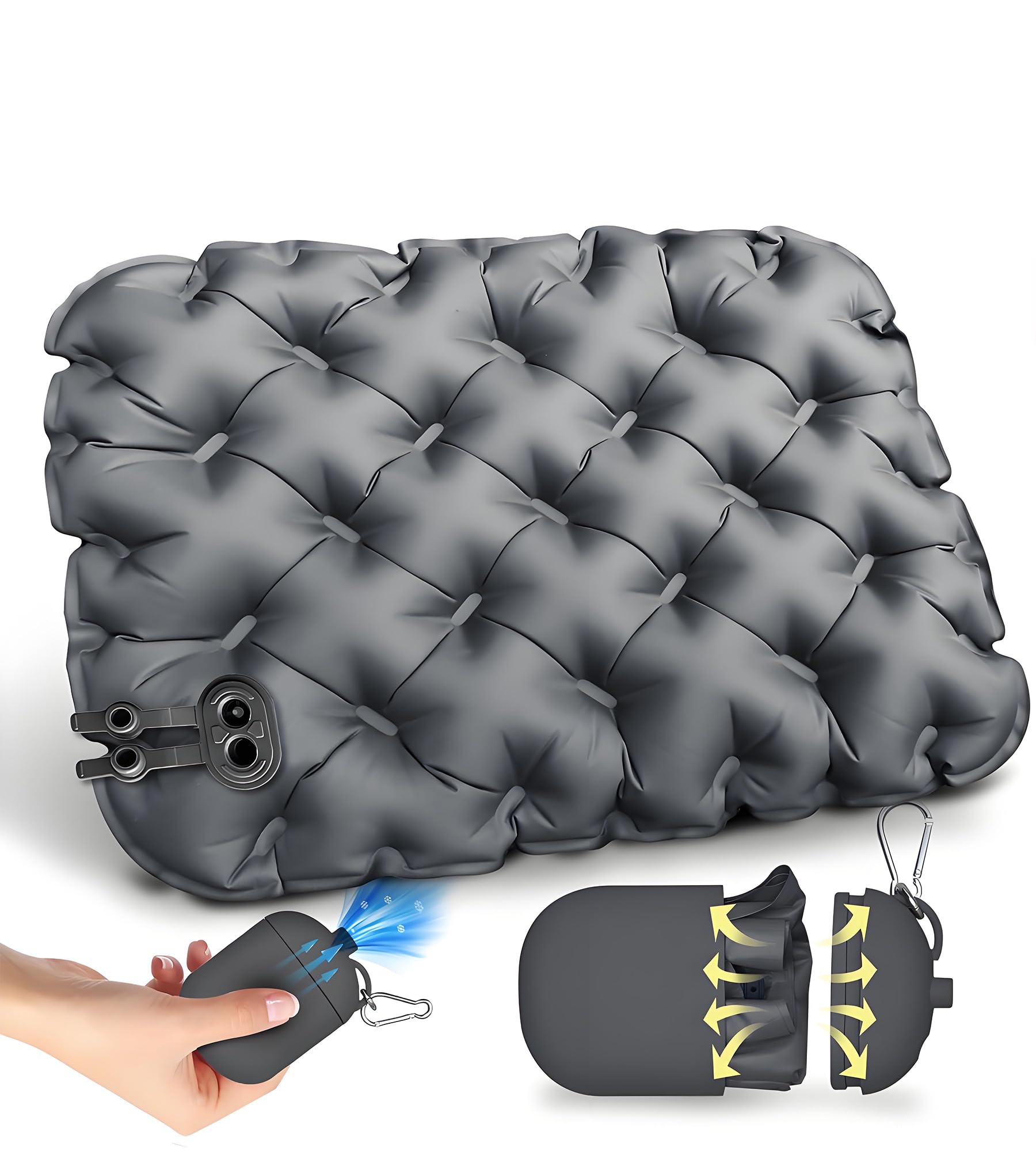 4個セット】エアーマット GEKETY キャンプ マット 足踏み式 エアー